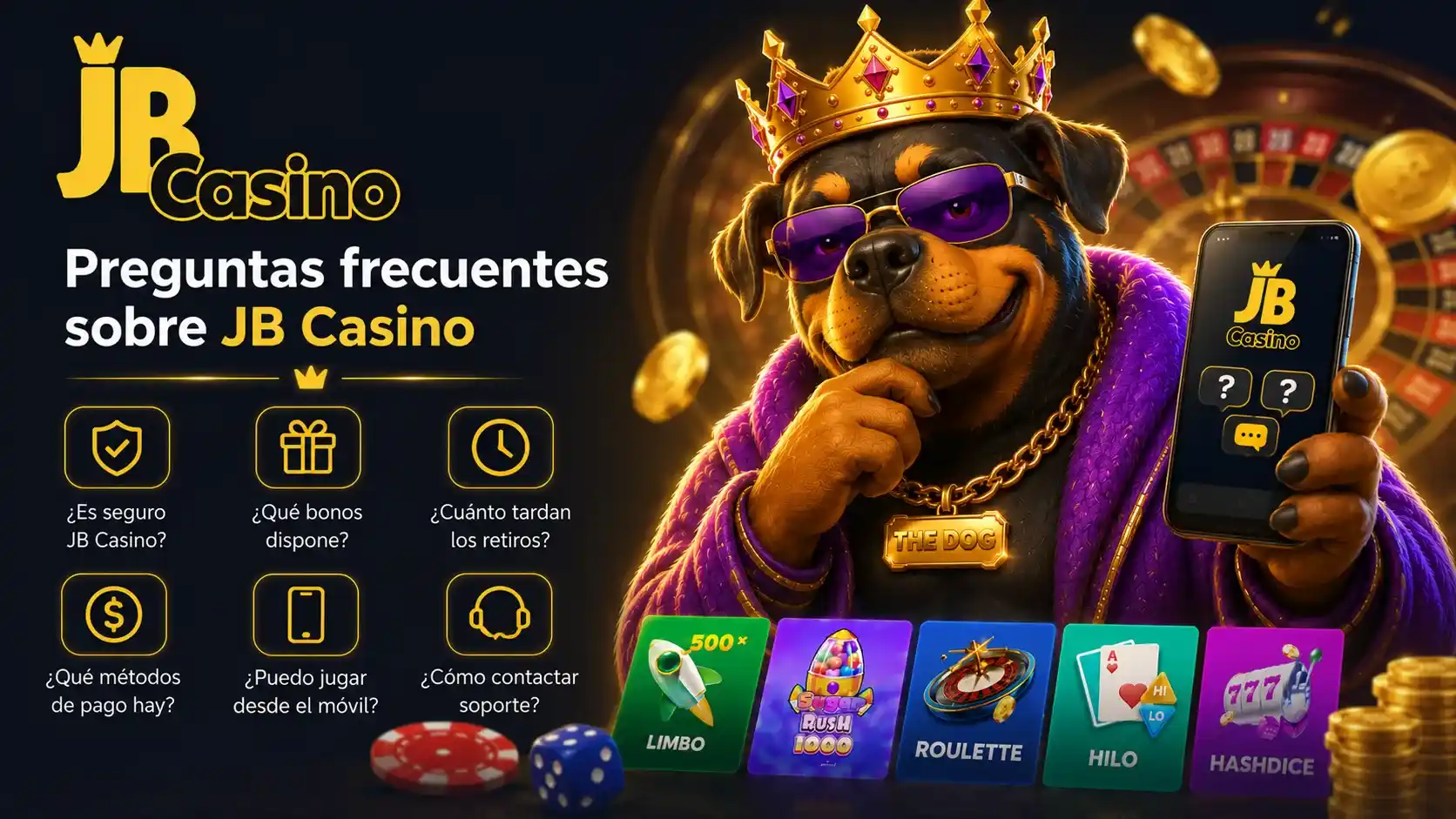 Preguntas frecuentes sobre JB Casino