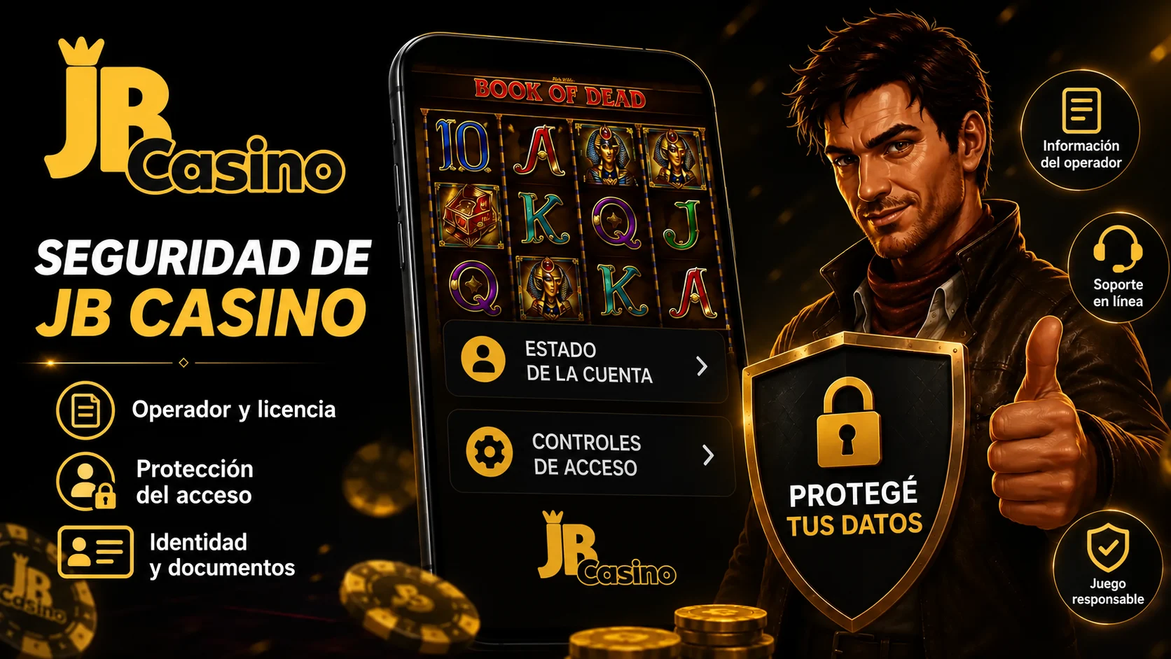 JB Casino: operador, identidad y controles de acceso